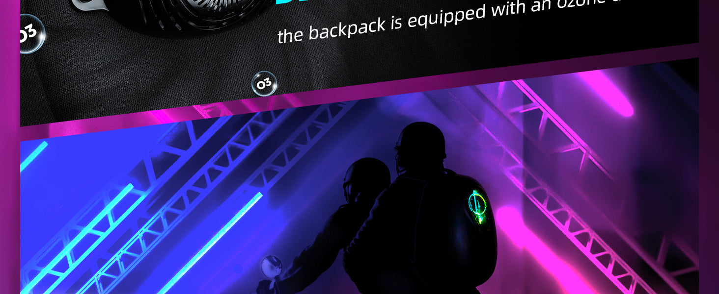 led motorbike backpack